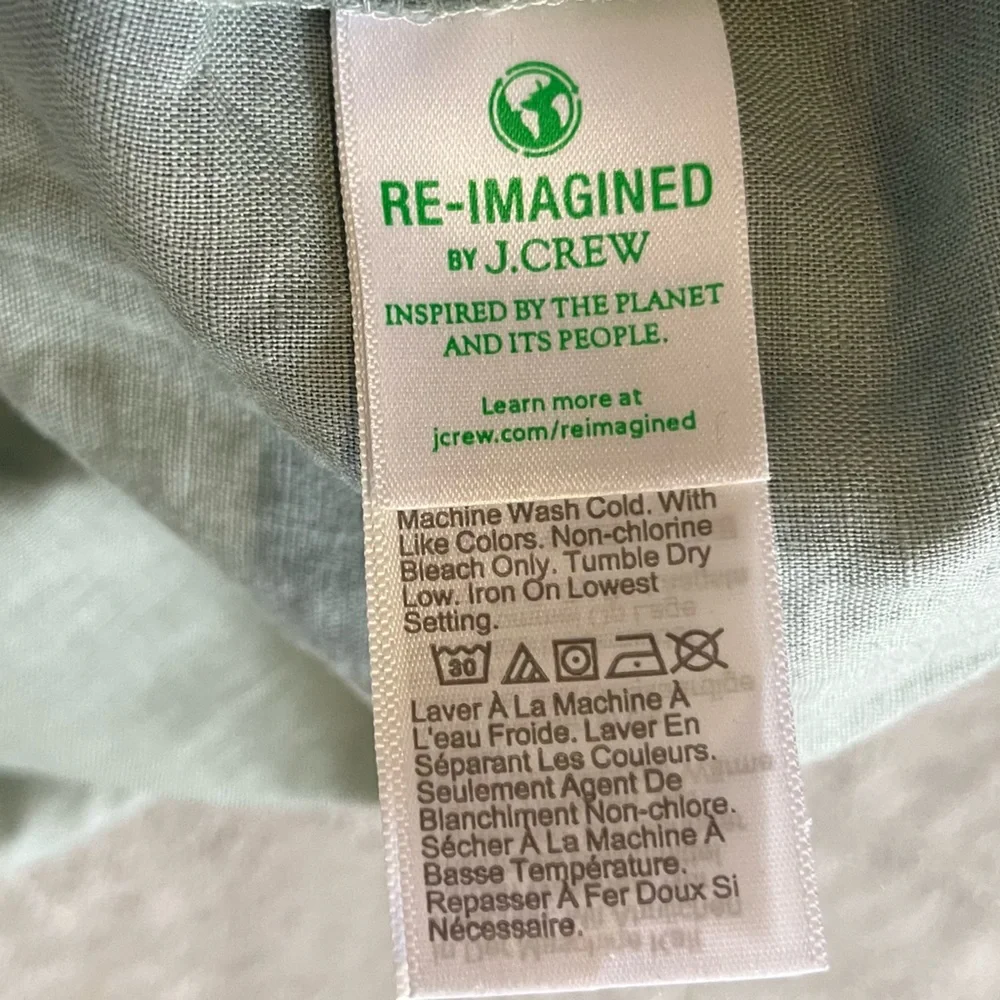 JCrew Sage Green Sleeveless Linen Top 2X - Picture 5 of 7